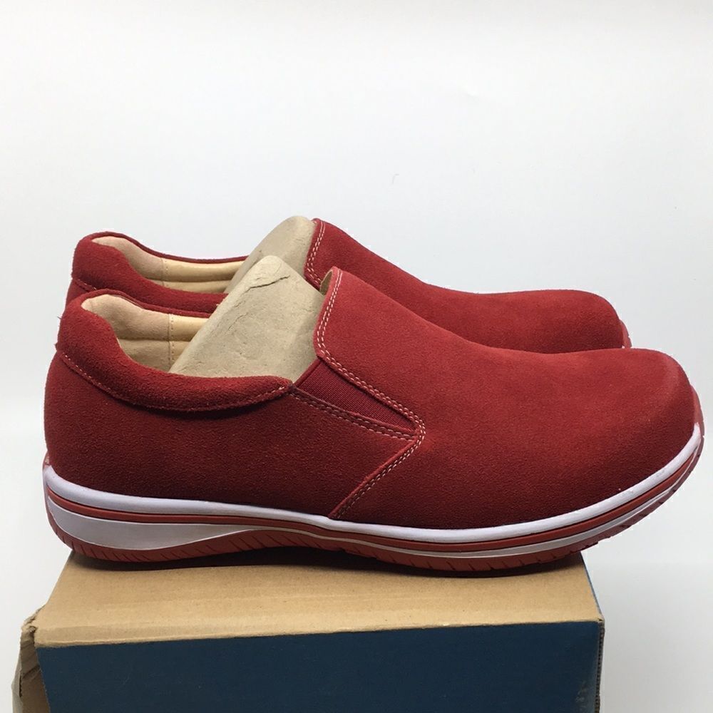 NIB Alegria Aaron Dark Res Suede Slip On Shoes - Size 43 EU 9.5 US (W US 13)